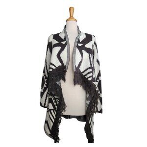 Romeo & Juliet Couture Gray Shawl Cardigan Womens S Boho Indie